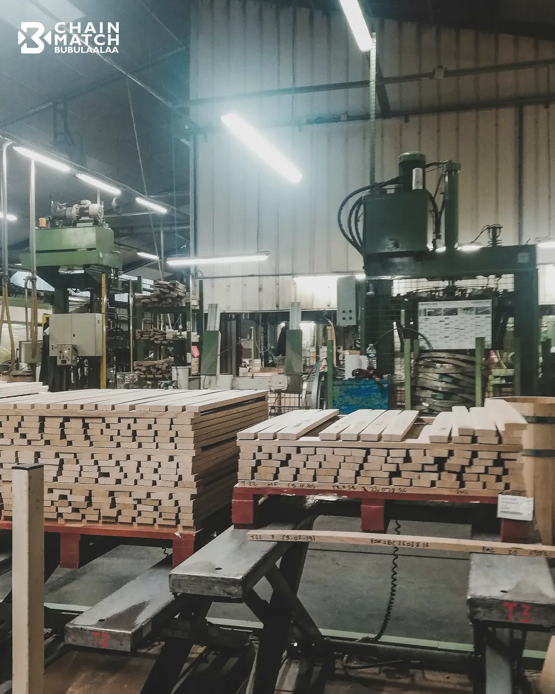 กระบวนการผลิตไม้ในโรงงานอุตสาหกรรม